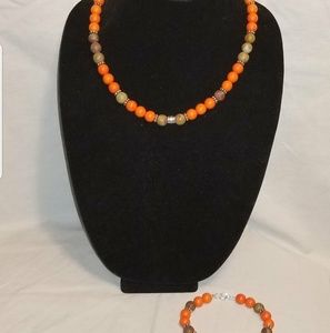 Orange Bohemian style Set